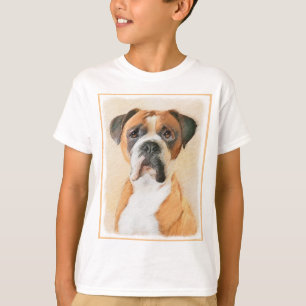 Boxermålning av obeskurna ursprungliga djurkonst t shirt