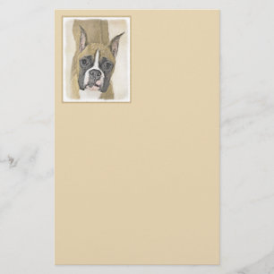 Boxermålning - Cute Original Hund Art Brevpapper