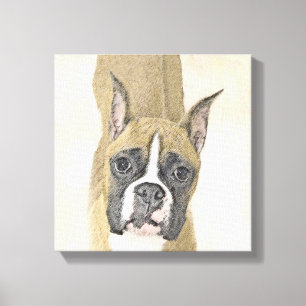 Boxermålning - Cute Original Hund Art Canvastryck