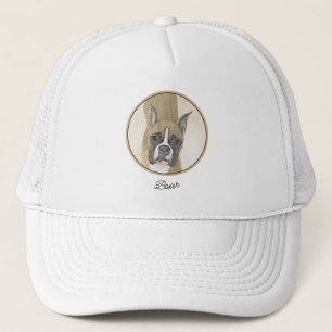 Boxermålning - Cute Original Hund Art Keps
