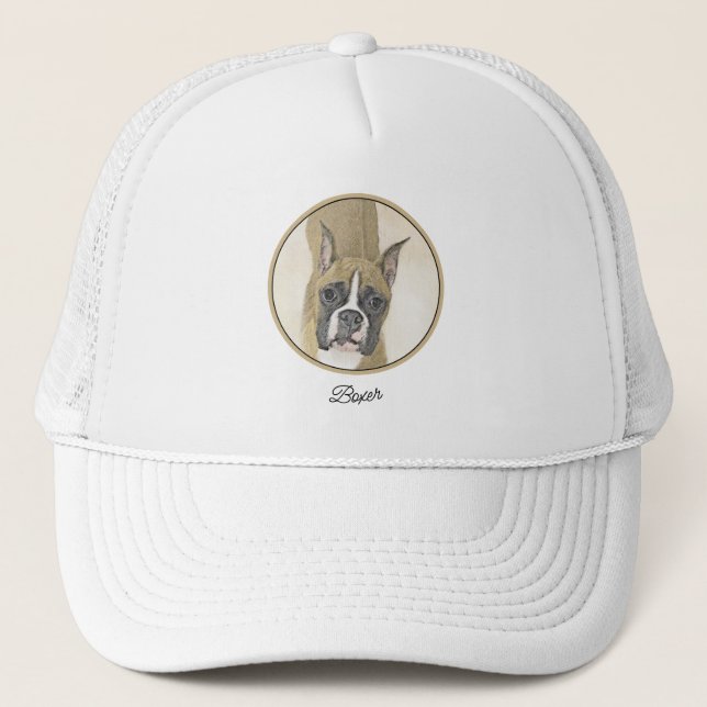 Boxermålning - Cute Original Hund Art Keps (Framsida)