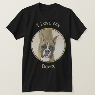 Boxermålning - Cute Original Hund Art T Shirt
