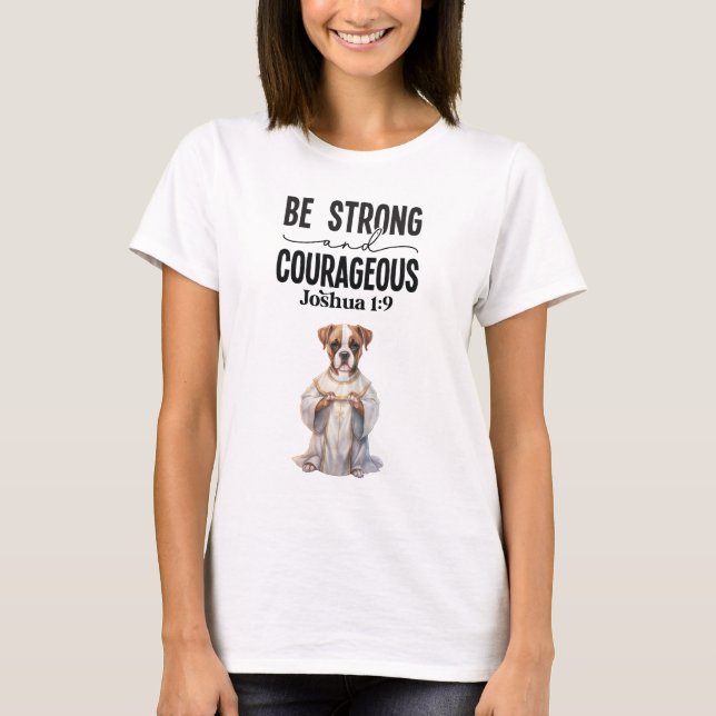 Boxerprästen måste vara stark och modig t shirt (Framsida)