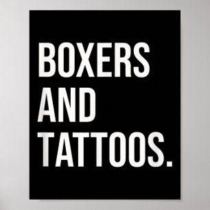 Boxers and Tattoos German Boxer Owner Inked Fu Hun Poster
