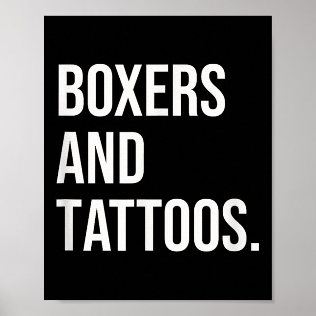 Boxers and Tattoos German Boxer Owner Inked Fu Hun Poster (Framsidan)