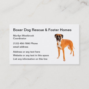 Boxers Hund och fosterhem Visitkort