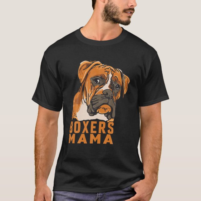 Boxers Mamma Boxer Hund Mamma Hund älskare Mamma T Shirt (Framsida)