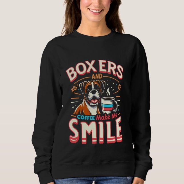 Boxers och kaffe gör mig till Smile Caffeine Älska T Shirt (Framsida)