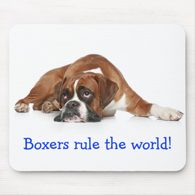 Boxers styr World Mousepad Musmatta (Framsidan)