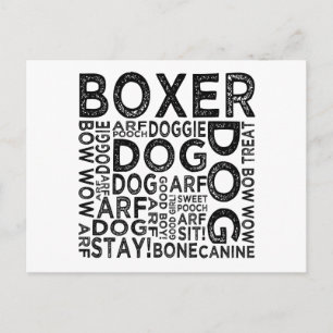 Boxertypografi Vykort