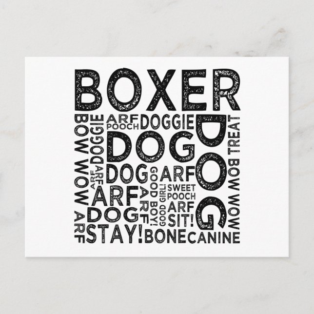 Boxertypografi Vykort (Framsida)