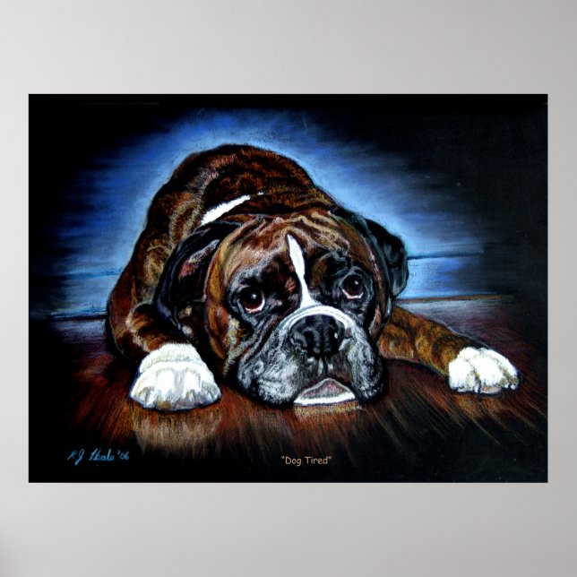 Boxerutskrift, poster Hund (Framsidan)