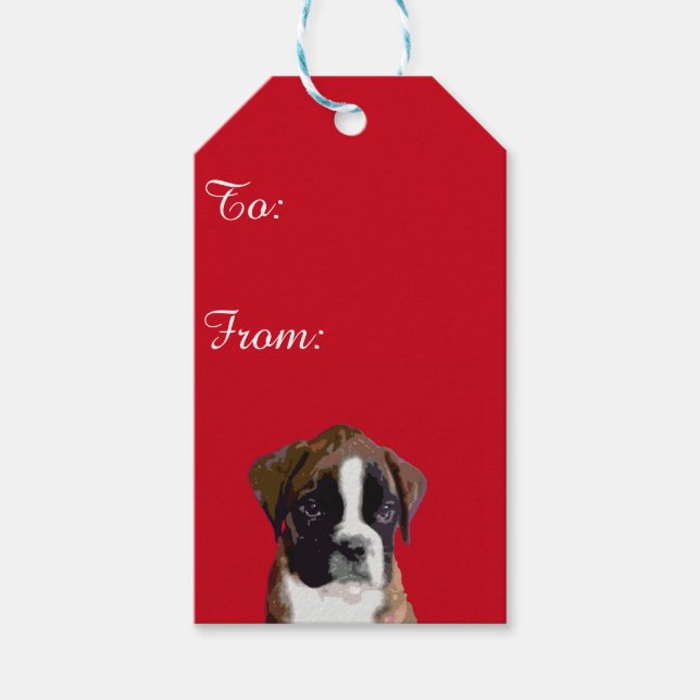 Boxervalg hund presentetikett (Framsidan)