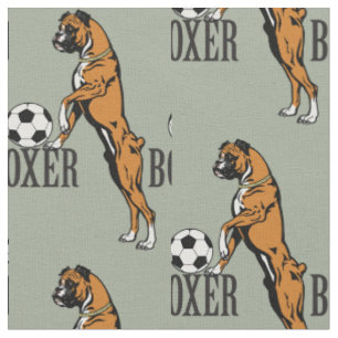 boxerväv med fotbolls-hund tyg