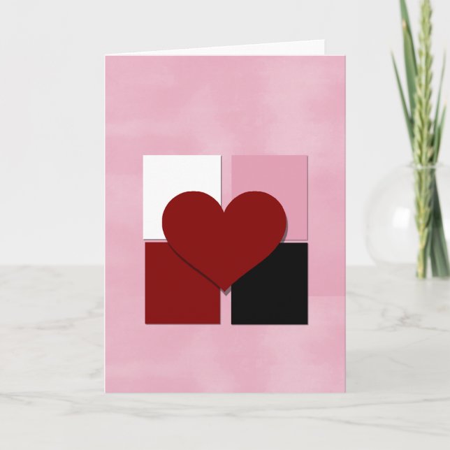 Boxes & Heart Valentine Day Greeting Card Helgkort (Framsida)