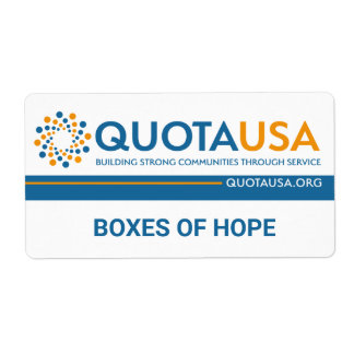 Boxes of Hope-etikett Fraktsedel