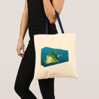 Boxfish - Design gradient blå bakgrund | Tygkasse