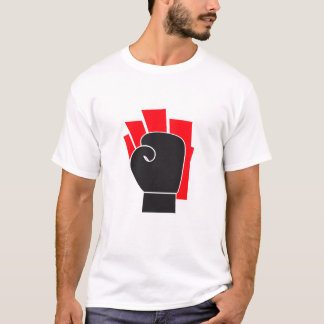 Boxhandschuh Silhouette Mit Kraftvollen Strahlen T Shirt
