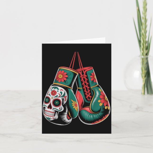 Boxhandskar Muay Thai MMA Aztec Mexikansk stil Kort (Framsida)