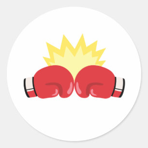 Boxhandskar Runt Klistermärke