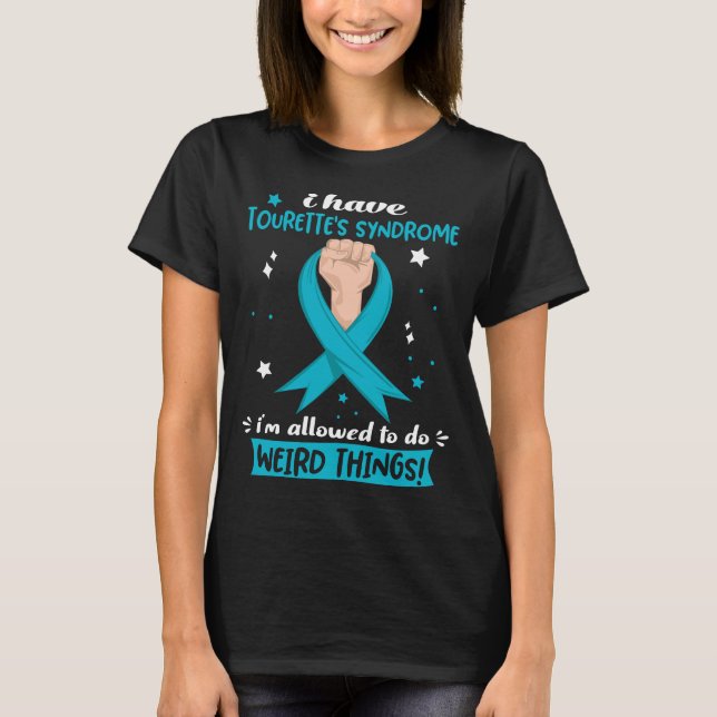 Boxhandskar Tourettes Syndrom Krigare T Shirt (Framsida)
