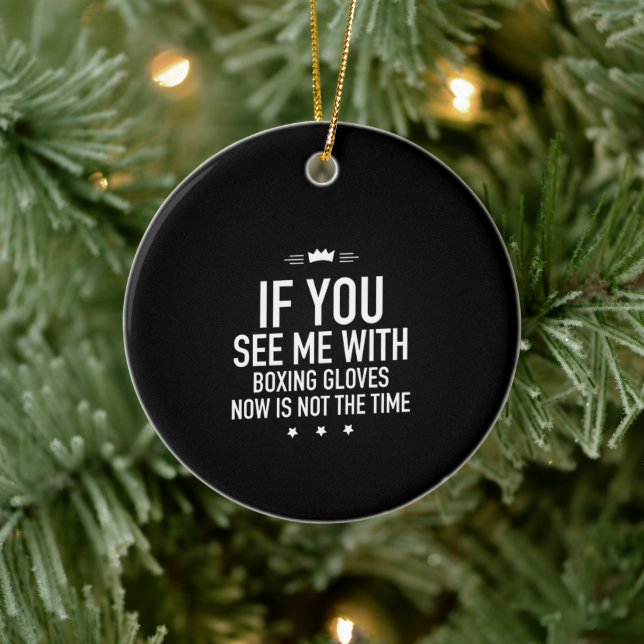 Boxhandskar vita julgransprydnad keramik (Träd)