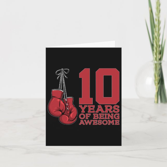 Boxing 10 år av att vara Fantastisk Boxer 10:e föd Kort (Framsida)