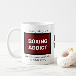 Boxing Addict Lägg till ditt namn Monogram - först Kaffemugg