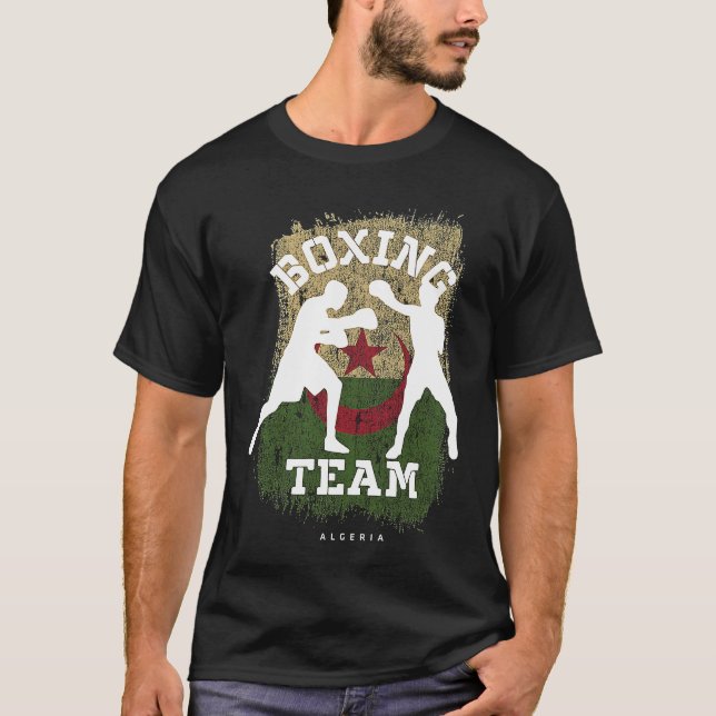 Boxing Algeria Combat Sports Fighter Boxing T Shirt (Framsida)