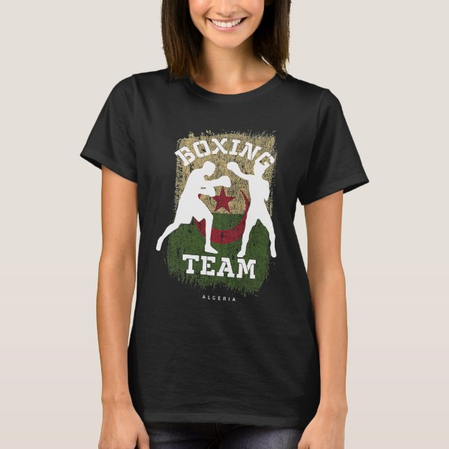 Boxing Algeria Combat Sports Fighter Boxing T Shirt (Framsida)