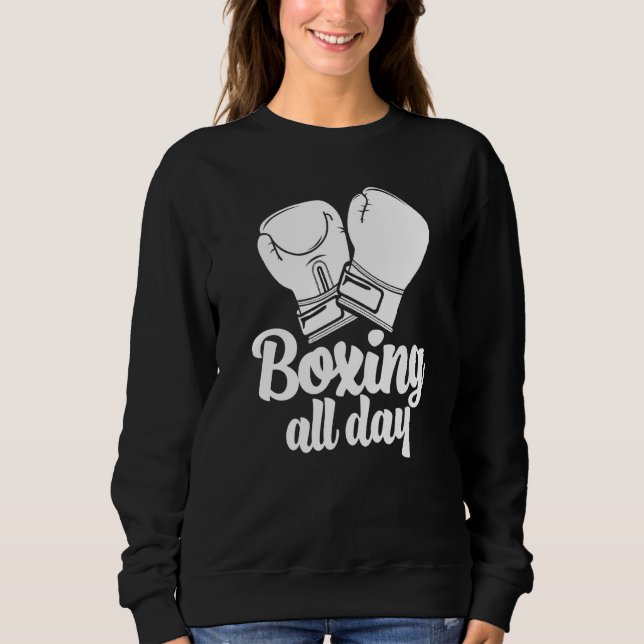 Boxing All Day  Women Boxing Sports Love  1 T Shirt (Framsida)