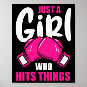 Boxing Älskare Boxing Girl är bara en flicka som t Poster