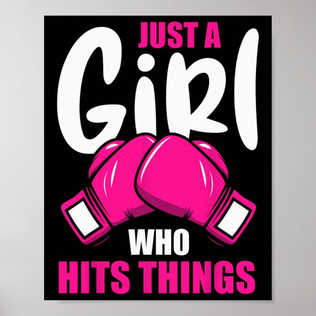 Boxing Älskare Boxing Girl är bara en flicka som t Poster (Framsidan)