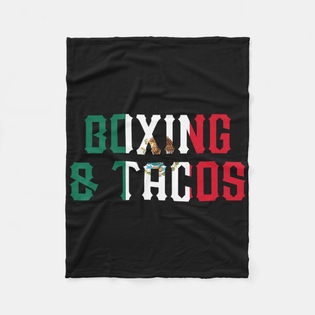 Boxing and Tacos Funny Mexico 1 Fleecefilt (Framsidan)