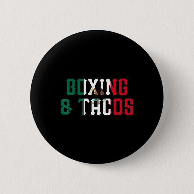 Boxing and Tacos Funny Mexico 2 Knapp (Framsida)