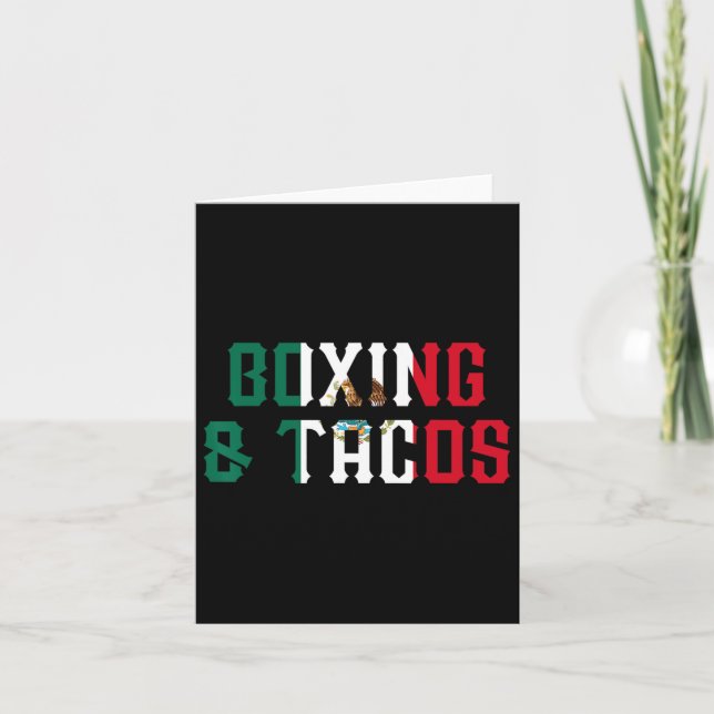 Boxing and Tacos Funny Mexico 2 Kort (Framsida)