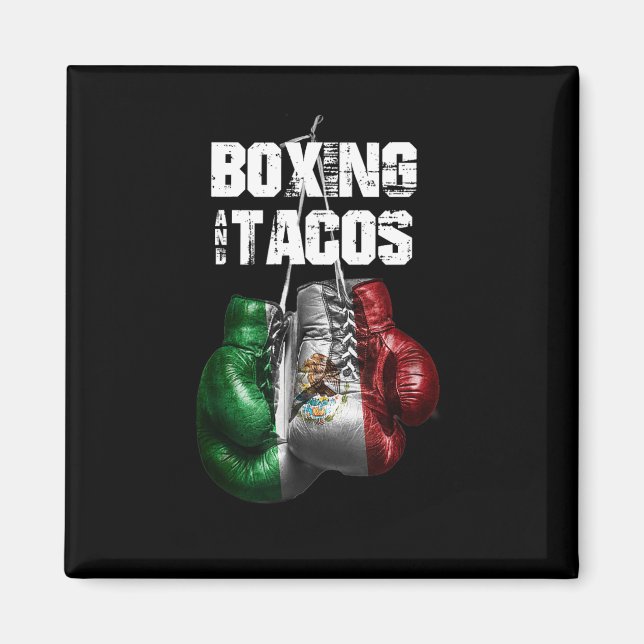 Boxing and Tacos Funny Mexico Magnet (Framsidan)