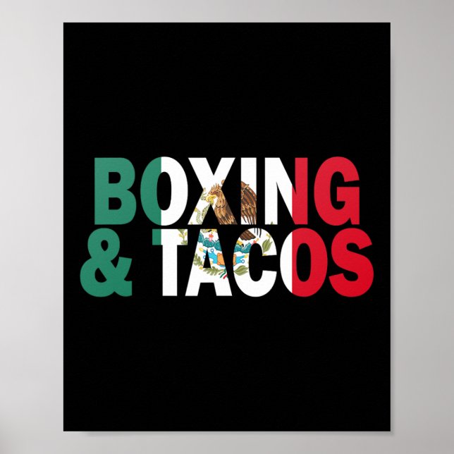 Boxing and Tacos Funny Mexico Poster (Framsidan)