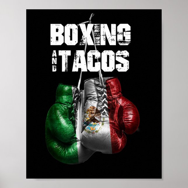 Boxing and Tacos Funny Mexico Poster (Framsidan)