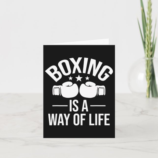 Boxing är ett sätt att leva - Kickboxing Kickboxer Kort (Framsida)
