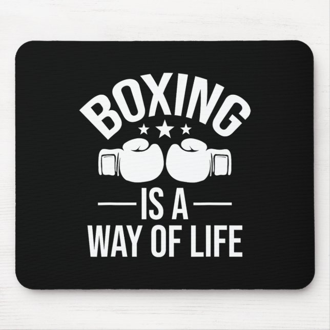 Boxing är ett sätt att leva - Kickboxing Kickboxer Musmatta (Framsidan)