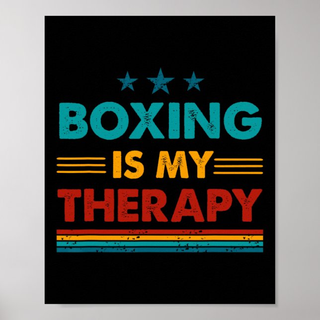 Boxing är min terapeutiska lätting poster (Framsidan)