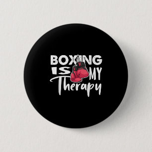 Boxing är min terapi - nuny Boxing Quote Gym Fight Knapp