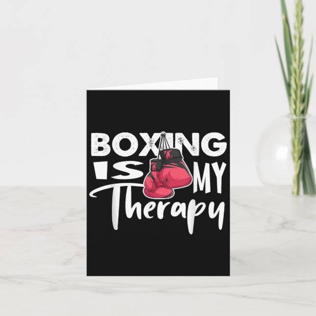 Boxing är min terapi - nuny Boxing Quote Gym Fight Kort (Framsida)