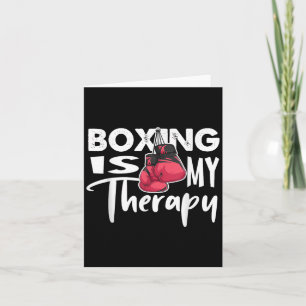 Boxing är min terapi - nuny Boxing Quote Gym Fight Kort
