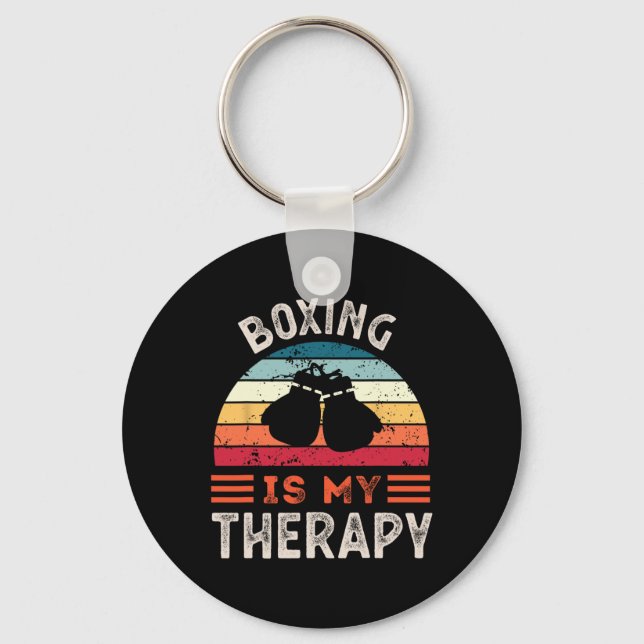 Boxing är min terapi. nyckelring (Framsida)