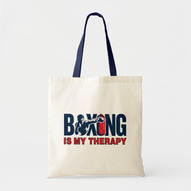 Boxing är min terapi tygkasse (Framsidan)
