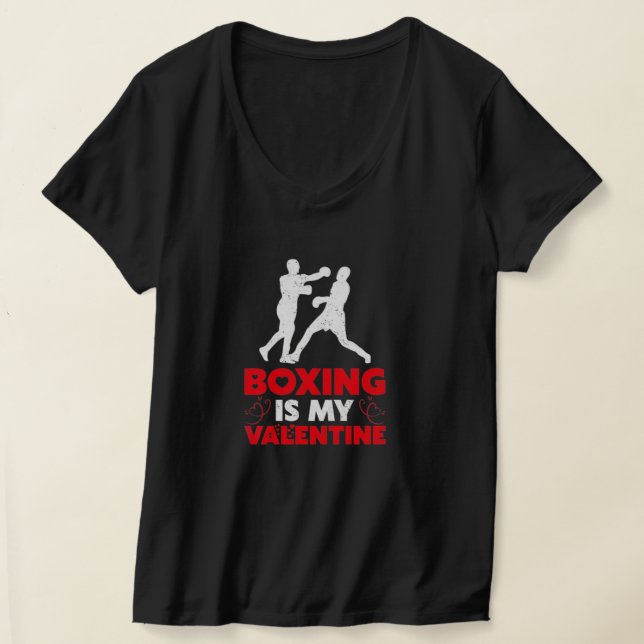 Boxing är min Valentine T Shirt (Laydown)