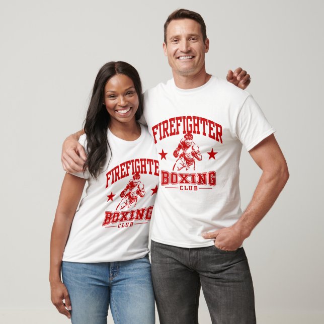 Boxing av brandman t-shirt (Unisex)