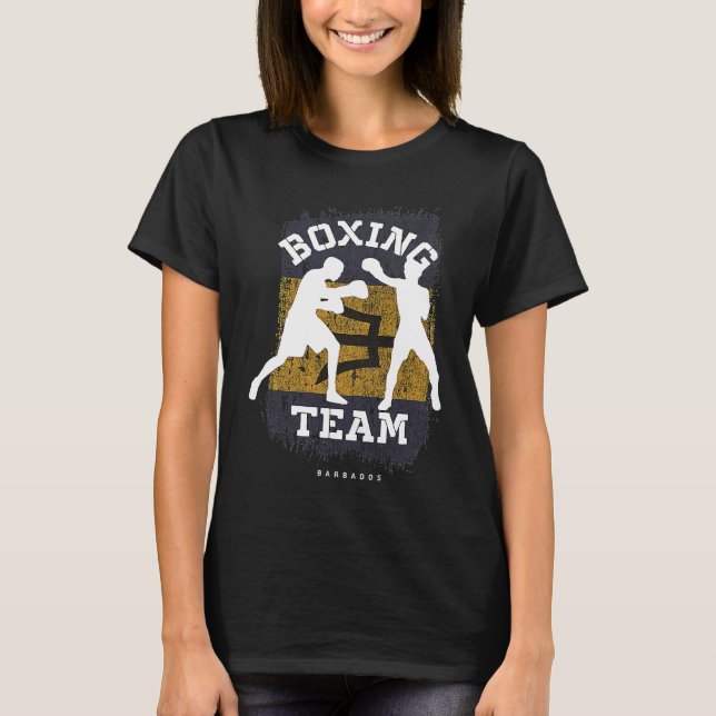Boxing Barbados Combat Sports Fighter Boxing T Shirt (Framsida)